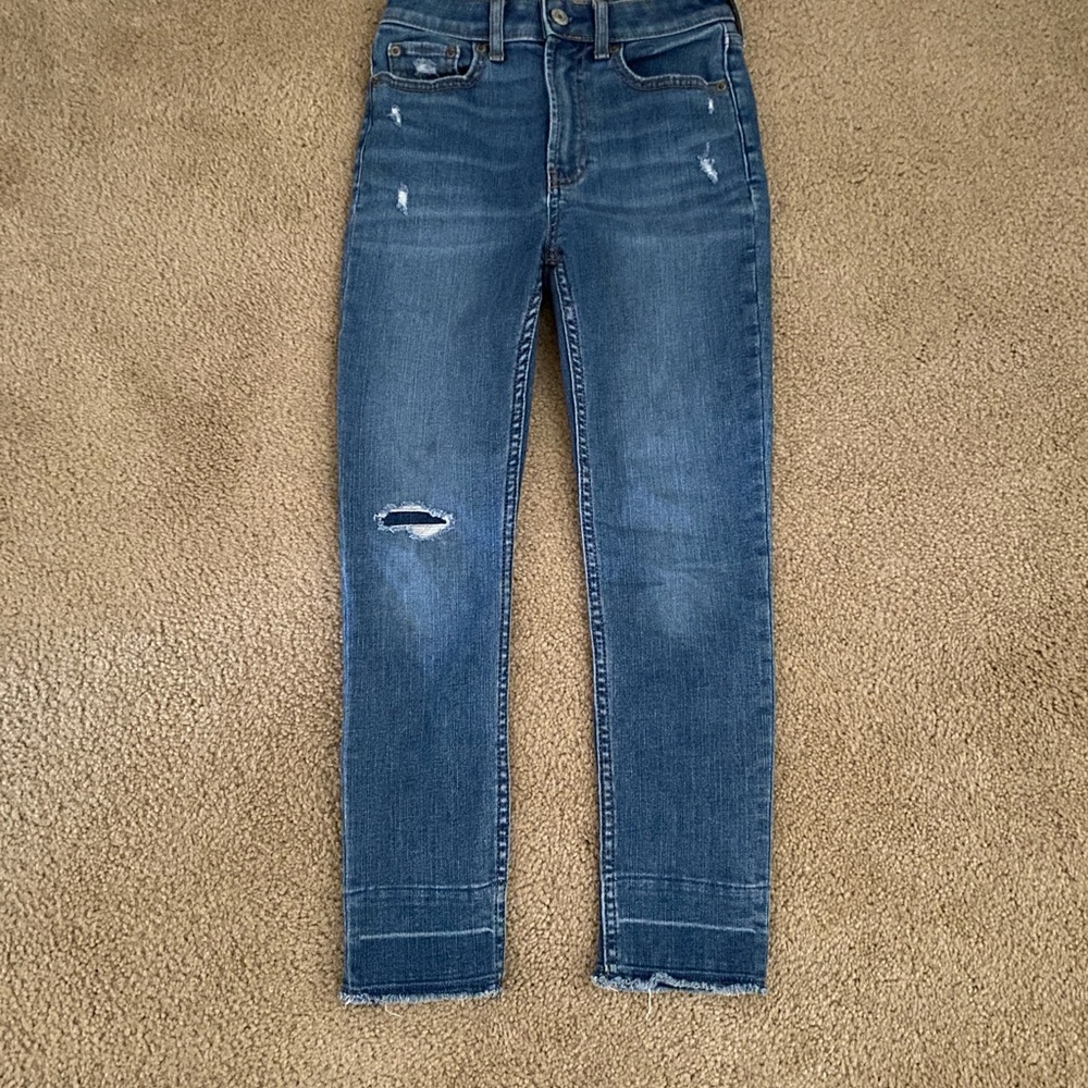 Gap Teen Stretch Sky High Skinny Ankle Stylish Blue Denim Jeans